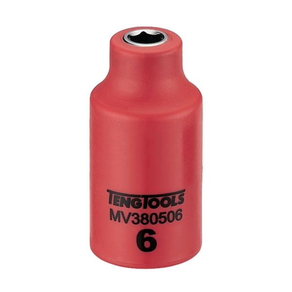 3/8 Inch Drive 6MM Metric 6 Point 1000 Volt Shallow Insulated Socket